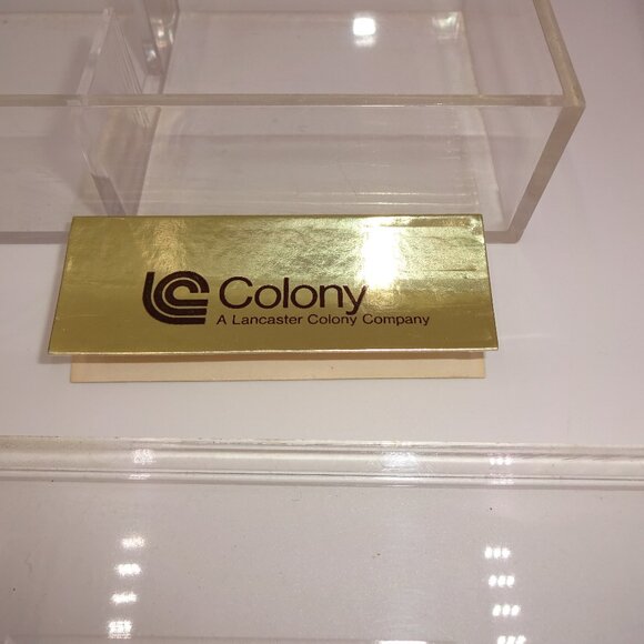 Set of 8 Vintage Colony Clear Starburst Duracite Coasters with Case Dek O - Picture 8 of 9